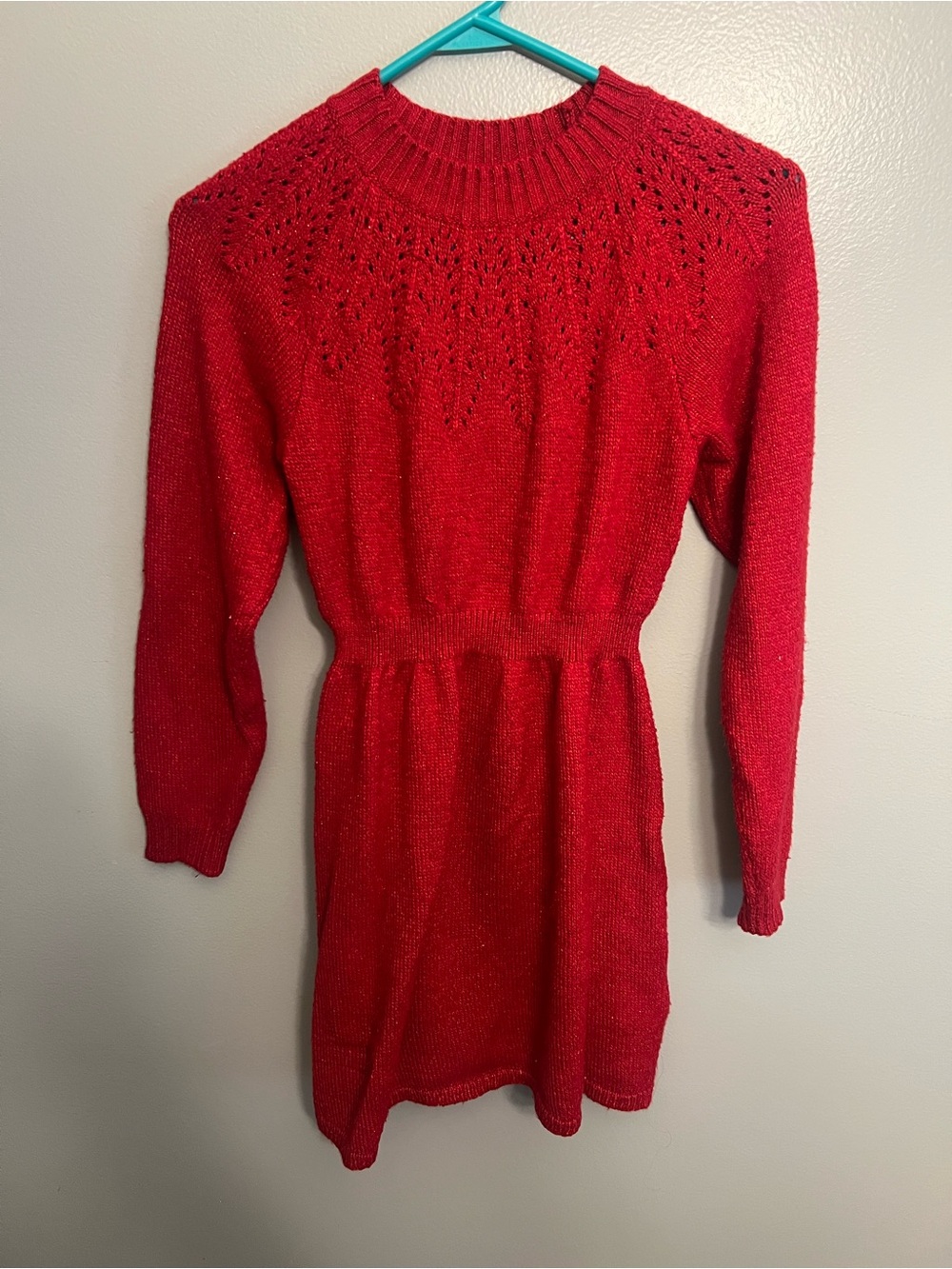 Cat & Jack Red Knitted Sweater Dress